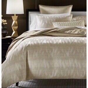 Hotel Collection 3PC King Gilded Stripe Gold KING Duvet Cover Set